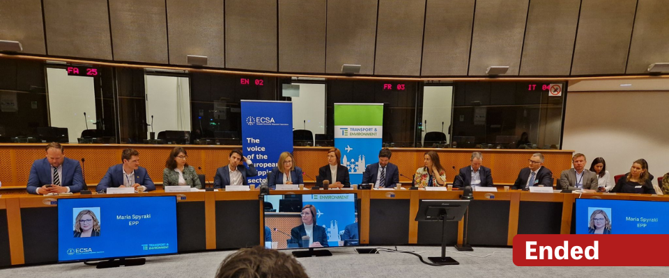 ECSA, T&E event in European Parliament: Bringing clean shipping fuels to the market